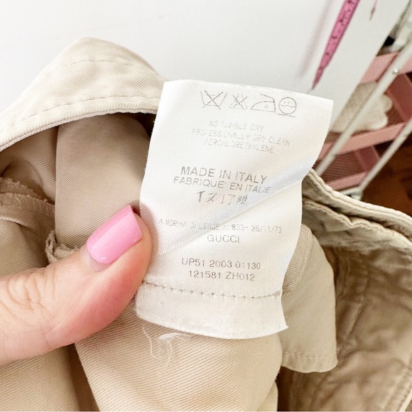 Gucci Tan Khaki Chino Pants Trousers Vintage Classic Size 40/8 - Picture 5 of 10